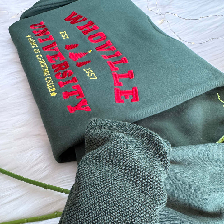 Christmas Whoville University Embroidered Sweatshirt