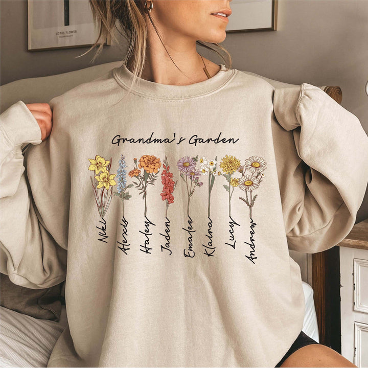 Grandma's Garden Custom Birthflower Sweatshirt