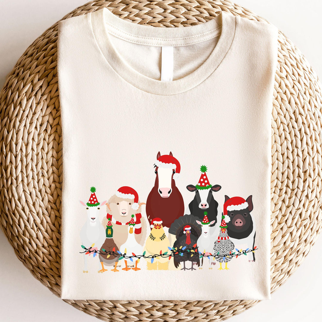 Christmas Harvest print hoodie