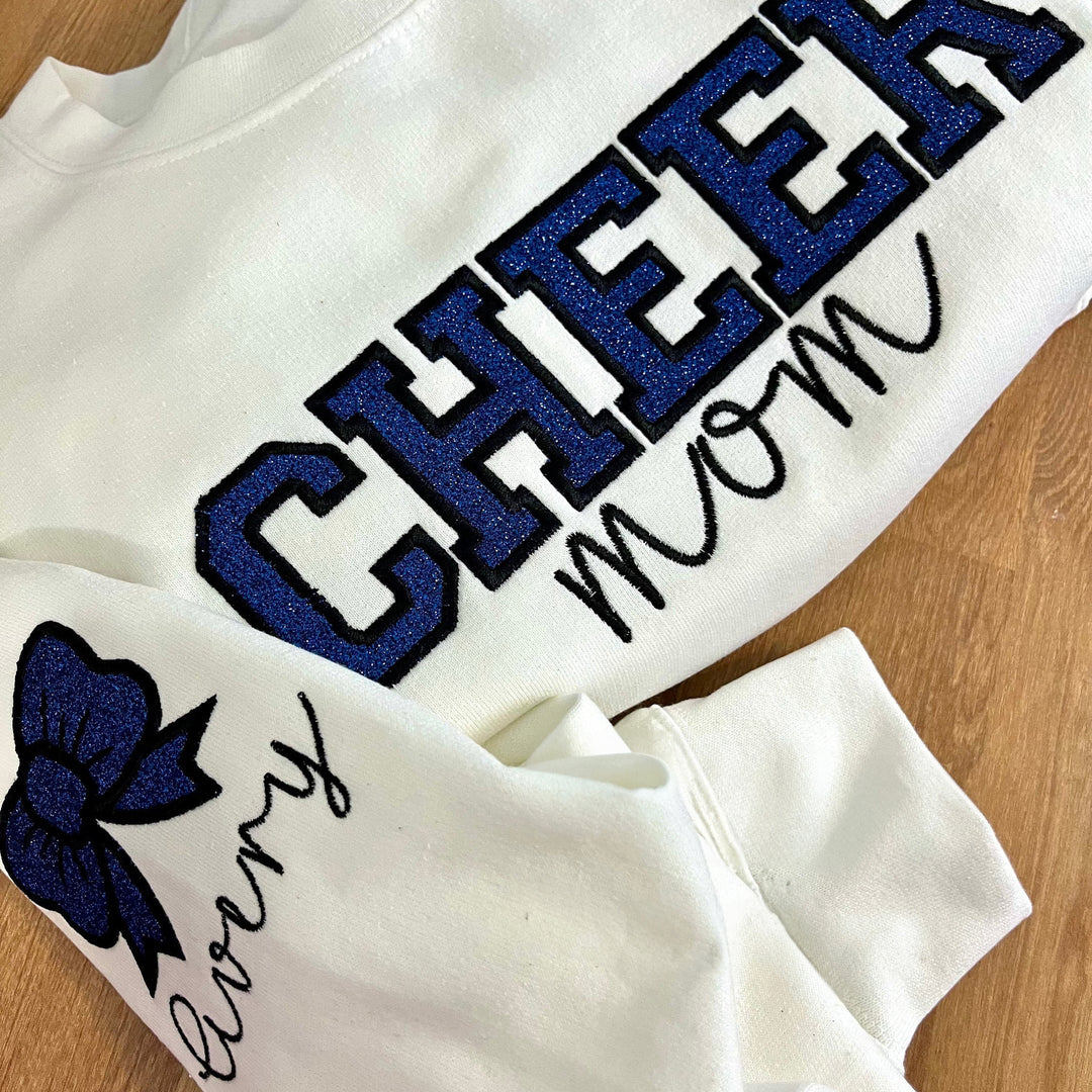 Personalized Embroidered Cheer Mom Sweatshirt | Hoodie
