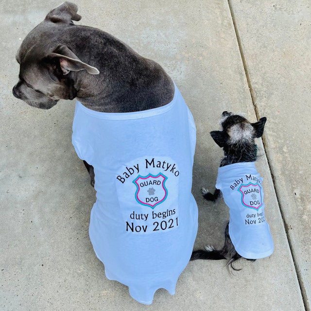 Annonce de grossesse pour chien - Annonce de grossesse pour chien - T-shirt d'annonce - T-shirt de grossesse pour chien - Révélation de grossesse pour chien - T-shirt grand frère pour chien 