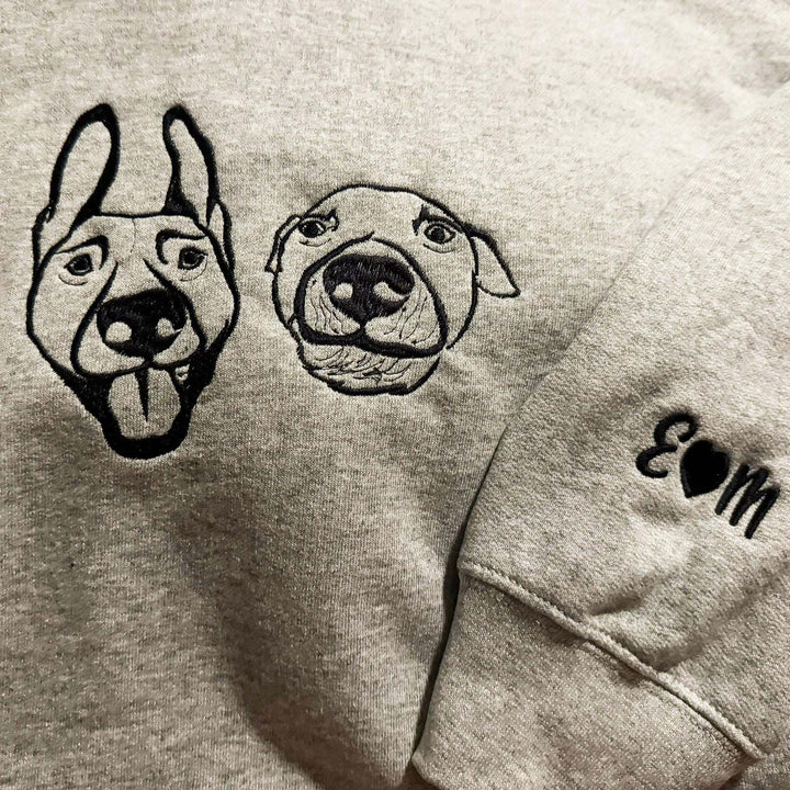 Geborduurd sweatshirt voor huisdier  Gepersonaliseerde Pet Loss-hoodie