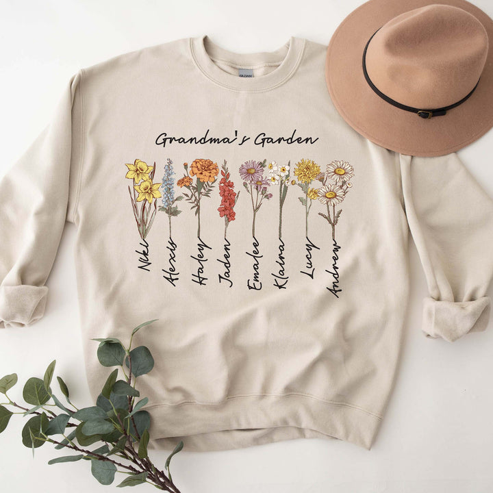 Grandma's Garden Custom Birthflower Sweatshirt