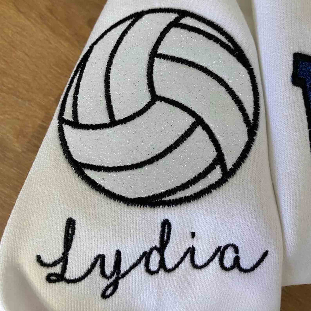 Personalized Embroidered Volleyball Mom Sweatshirt