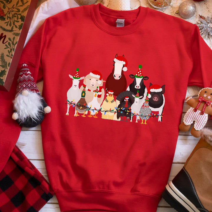 Christmas Harvest print hoodie