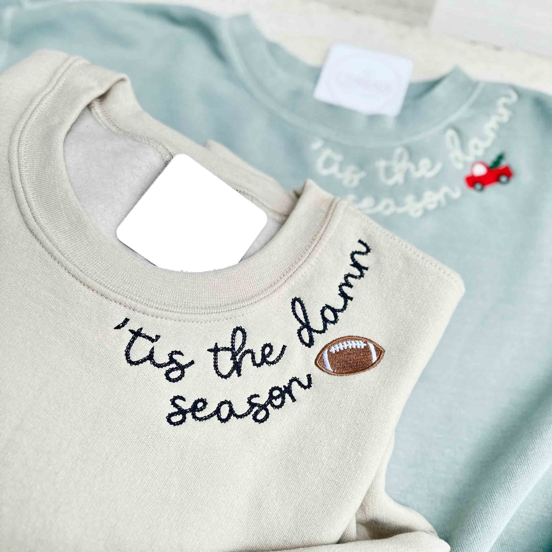 Personalized Embroidery Cozy Fall Football Sweatshirt,Hoodie