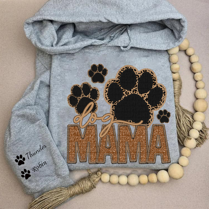 Custom embroidered dog mom hoodie