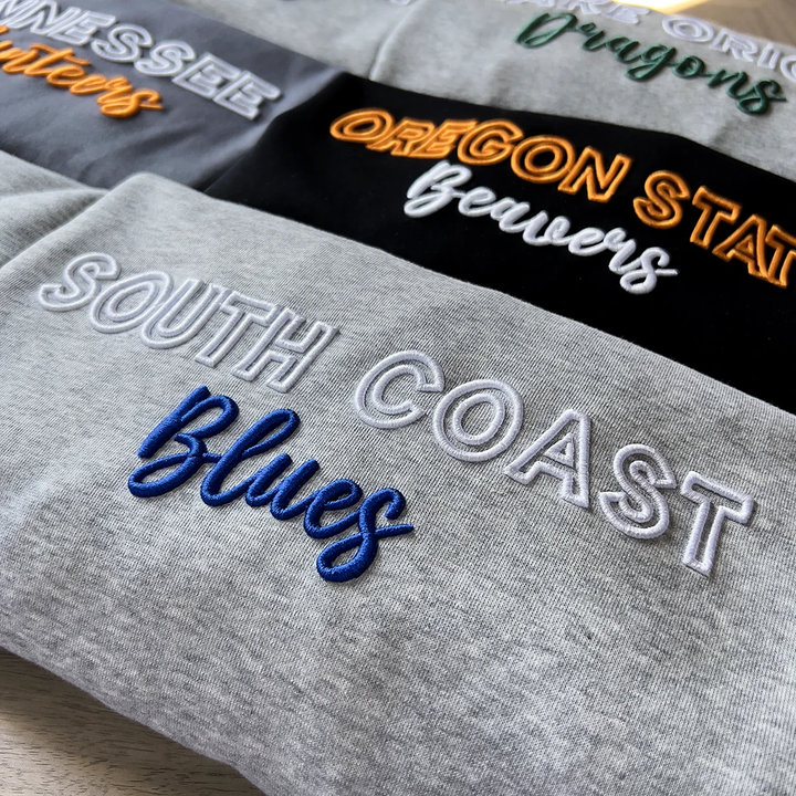 Custom 3D PUFF Embroidery Team Sweatshirt / Hoodie
