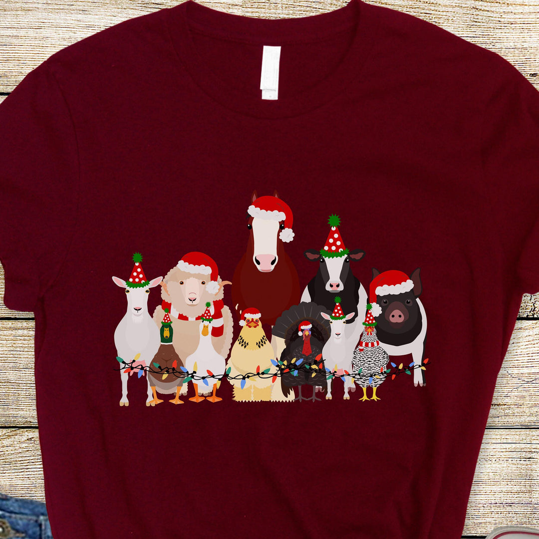 Christmas Harvest print hoodie