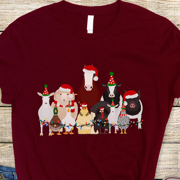 Christmas Harvest print hoodie