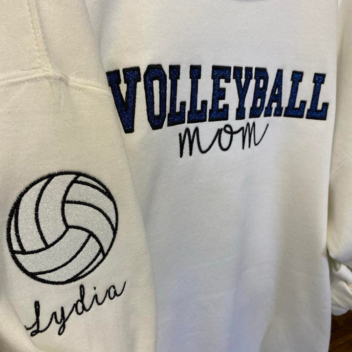 Personalized Embroidered Volleyball Mom Sweatshirt