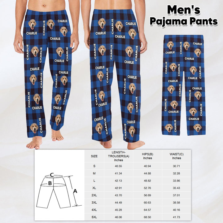 Personalized Photo & Name Pajamas,Custom Pajama Pants Men Women