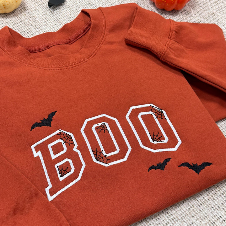 Spooky Embroidered Halloween Sweatshirt