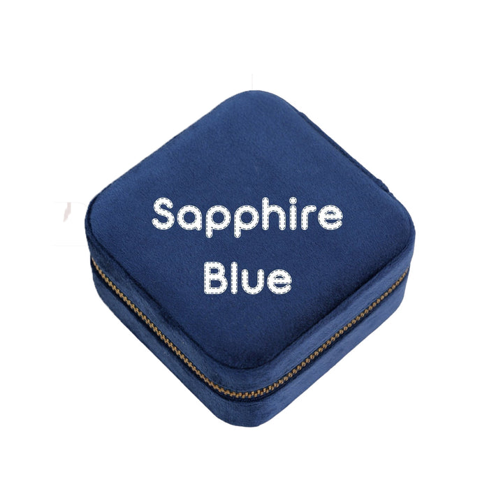 Custom Name Velvet Travel Jewelry Case • Personalized Jewelry Box