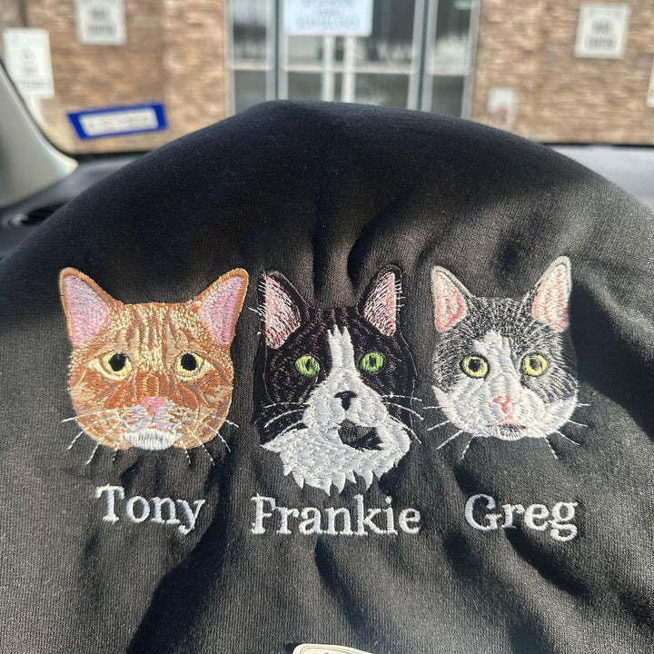 Custom Pet Embroidery Sweatshirt from Photo