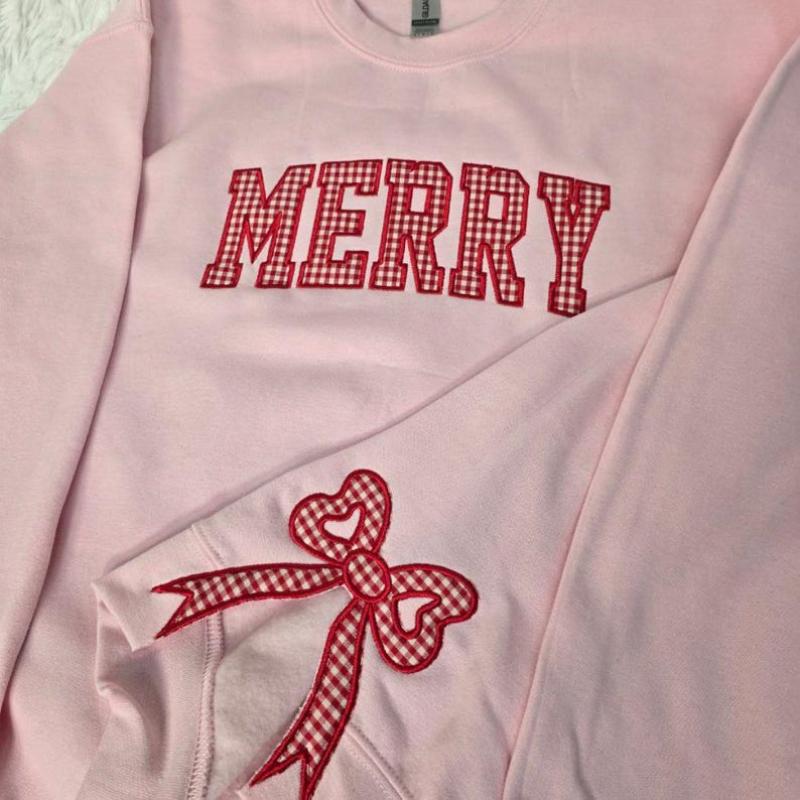 Embroidered Christmas candy hoodie