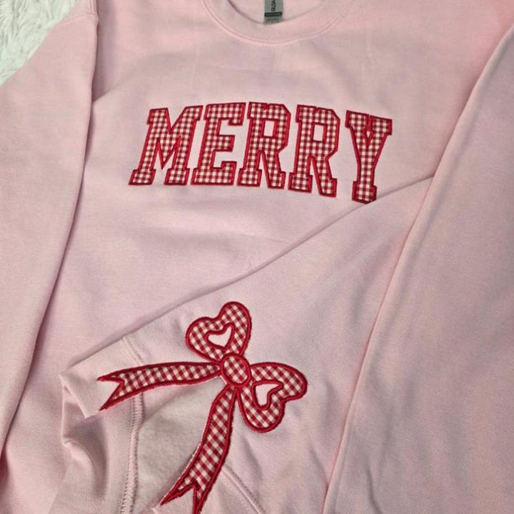 Embroidered Christmas candy hoodie