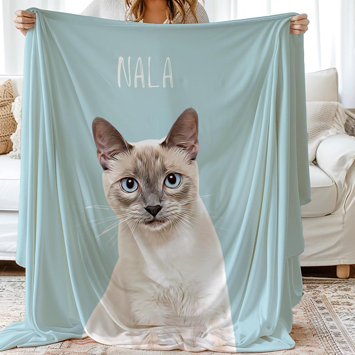 Personalized Dog blanket Cat Photo Blanket Pet Photo Blanket Dog Dad Gift