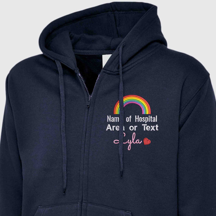 Embroidered Healthcare Professional Zip Up Hoodie