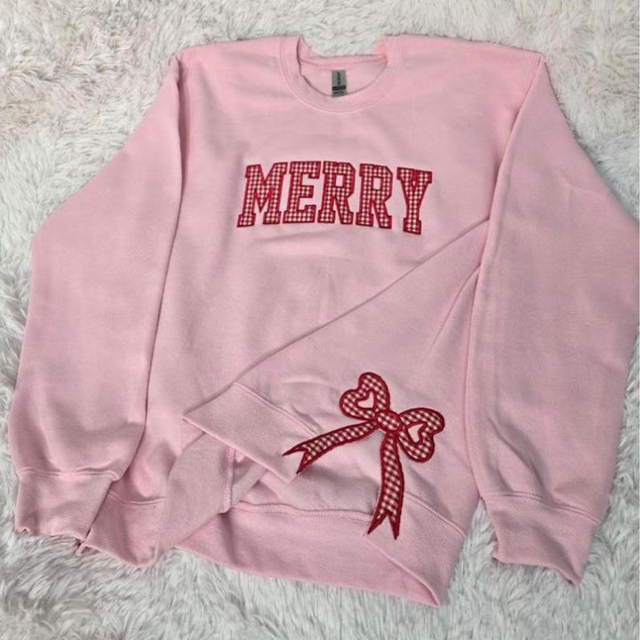 Embroidered Christmas candy hoodie