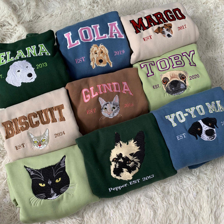 Personalized Pet Face and Pet name Sweatshirt, Christmas Gift