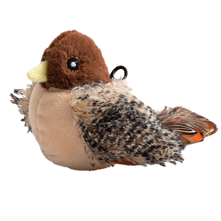 Interactive Cat Toy Plush Sparrow With Realistic Bird Sounds
