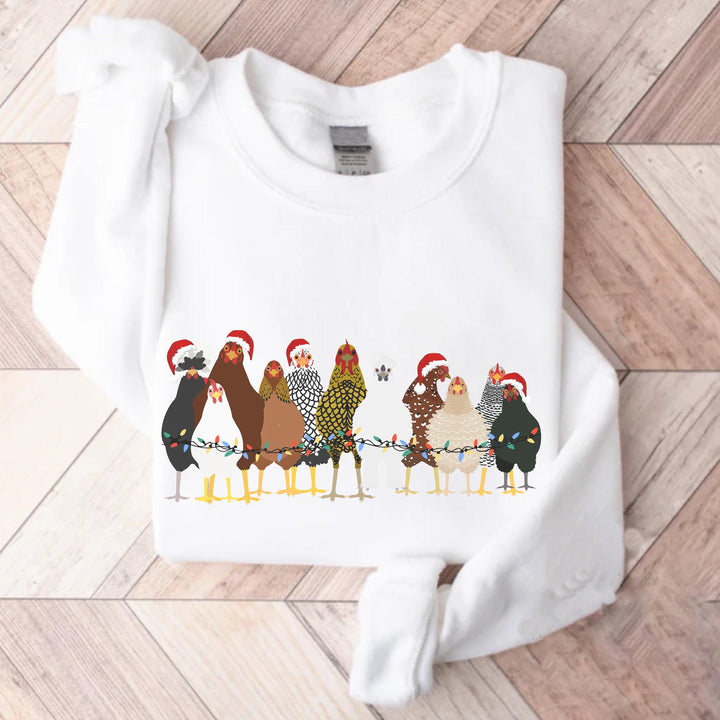 Christmas Harvest print hoodie