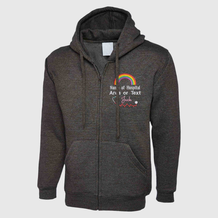 Embroidered Healthcare Professional Zip Up Hoodie