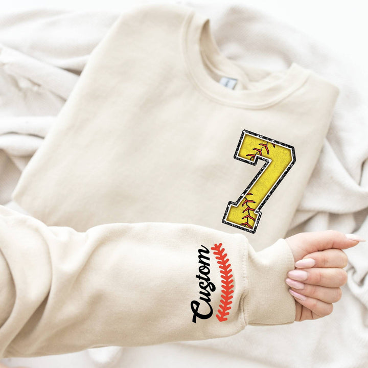 Custom Name and Number Softball Sweater