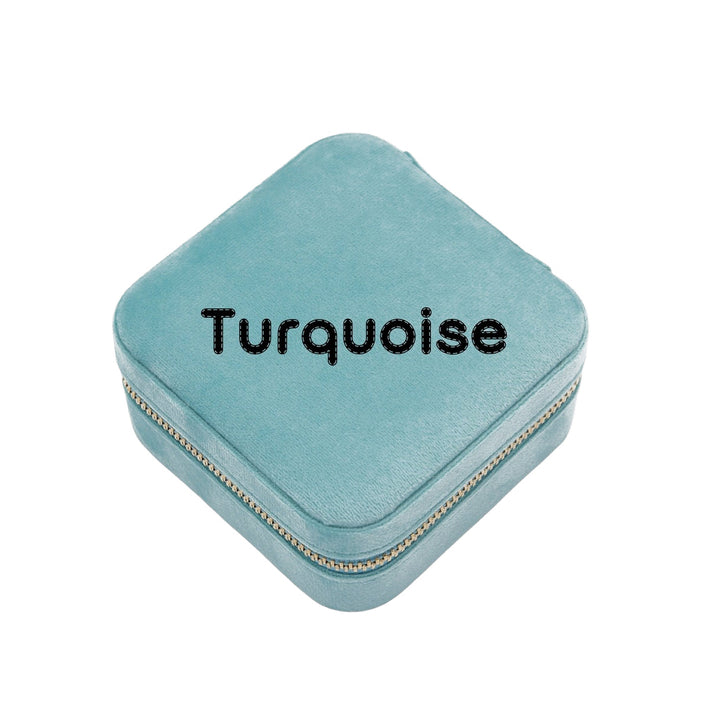 Custom Name Velvet Travel Jewelry Case • Personalized Jewelry Box