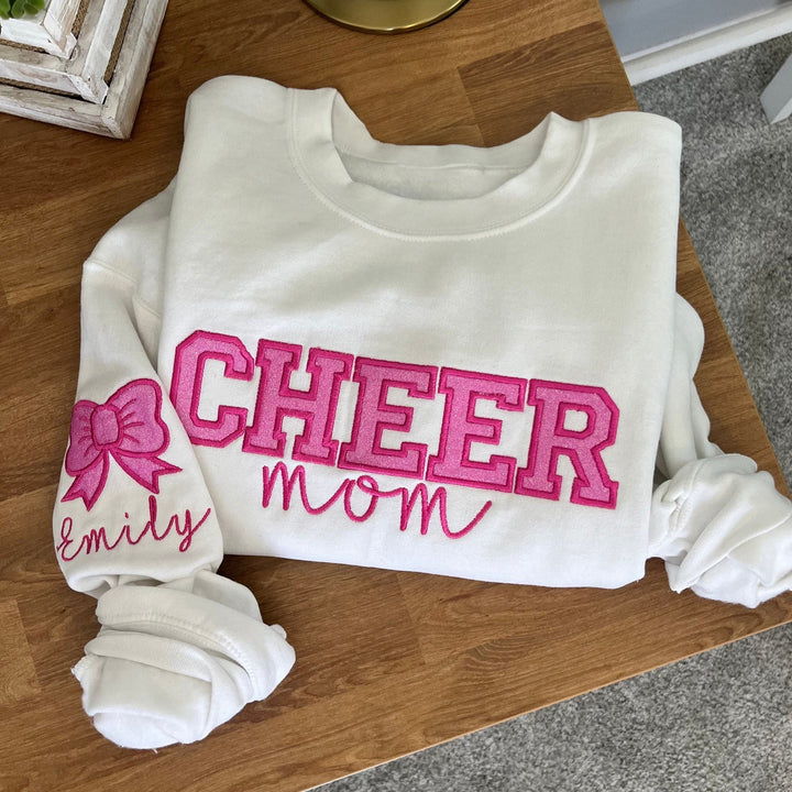 Personalized Embroidered Cheer Mom Sweatshirt | Hoodie