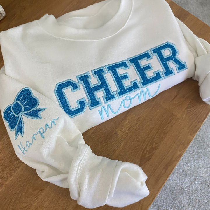 Personalized Embroidered Cheer Mom Sweatshirt | Hoodie