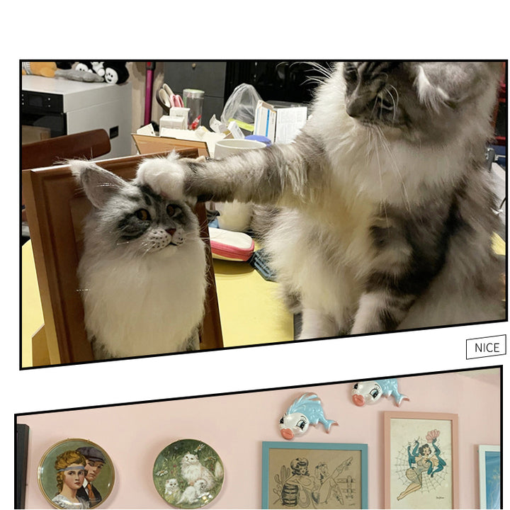 Handmade Cat Wool Felt Frame - Personalized Pet 3D Portrait