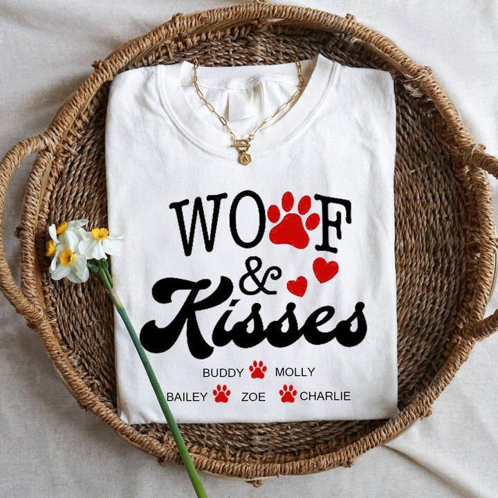 Custom woof & kisses T-shirts