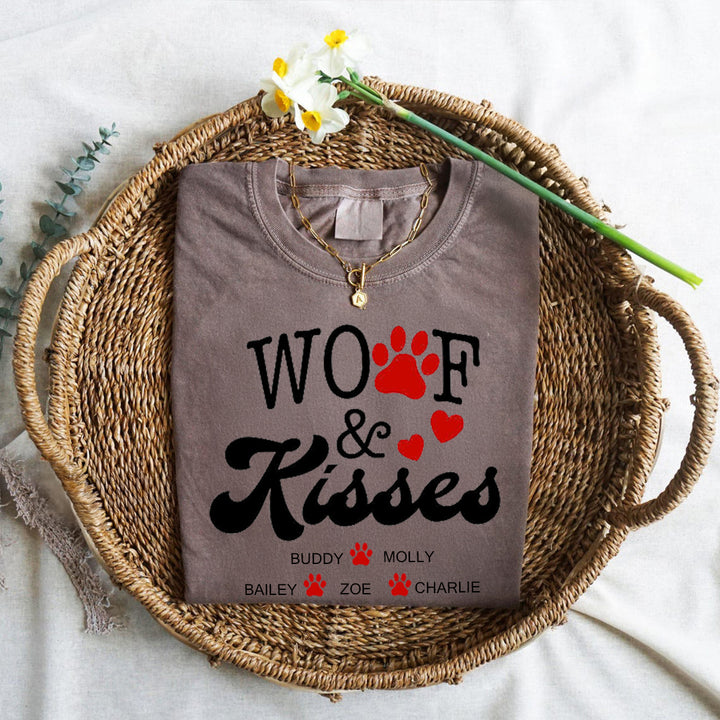 Custom woof & kisses T-shirts