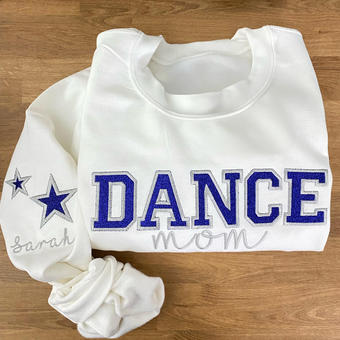 Personalized Embroidered Dance Mom Sweatshirt
