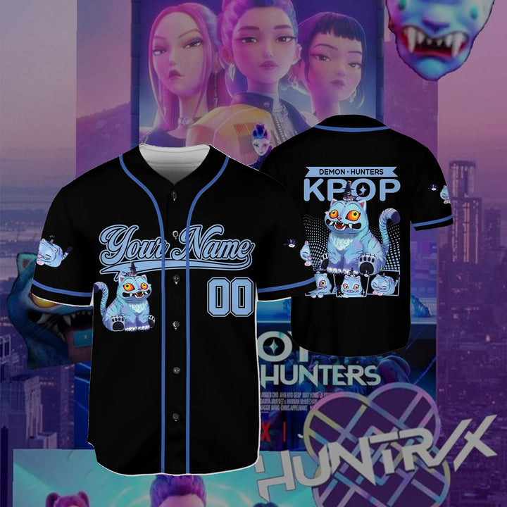 Demon Hunter Tiger Baseball Jersey, Hunters Tiger fan, Kpop Saja Boys Shirt, Kpop Demon Hunters