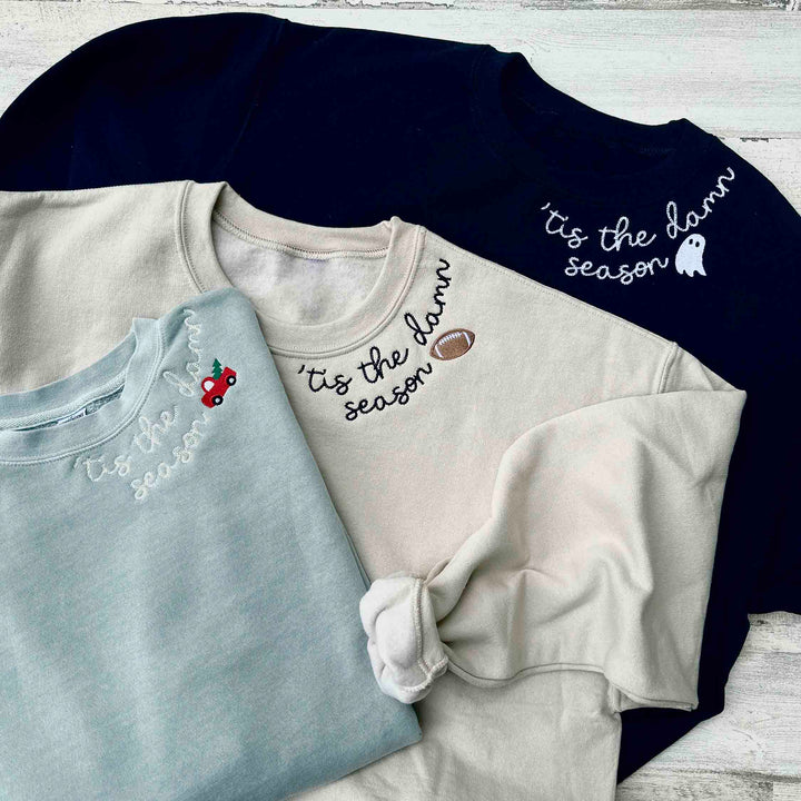 Personalized Embroidery Cozy Fall Football Sweatshirt,Hoodie