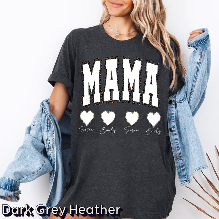 Custom Retro Leopard Trendy Mama Varsity T-shirt