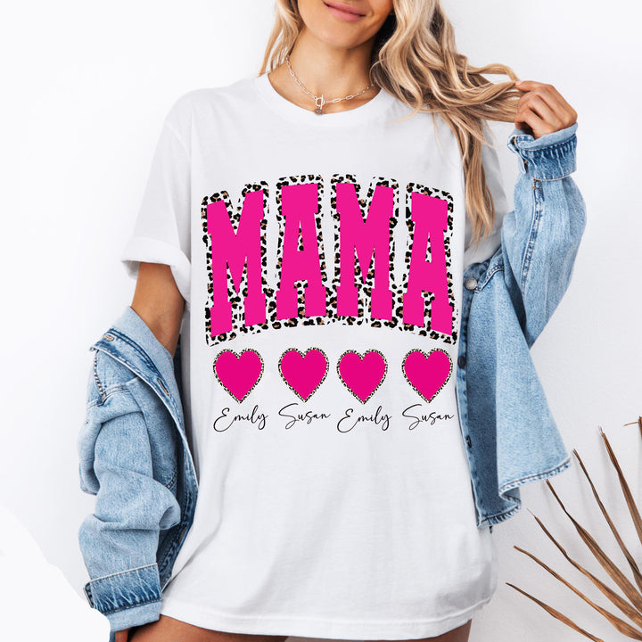 Custom Retro Leopard Trendy Mama Varsity T-shirt