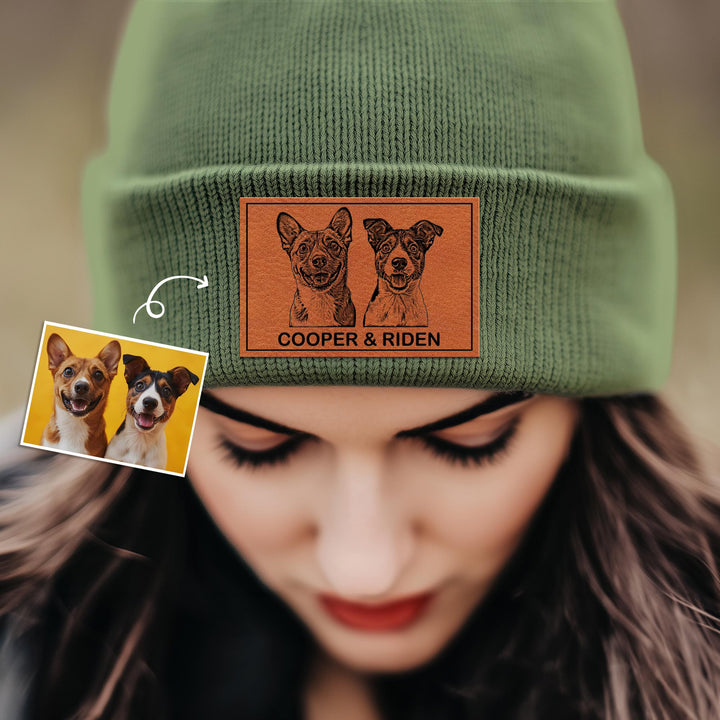 Personalisierte Hundefoto-Beanie-Geschenke für Hundemama, personalisierte Weihnachtsgeschenke für Tierliebhaber, Geschenk für Hundeliebhaber