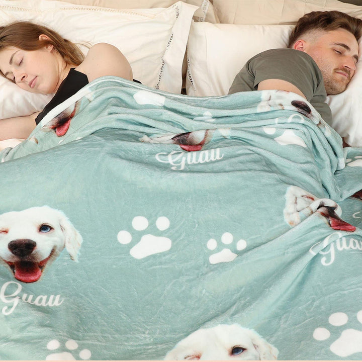Personalized dog blanket with name