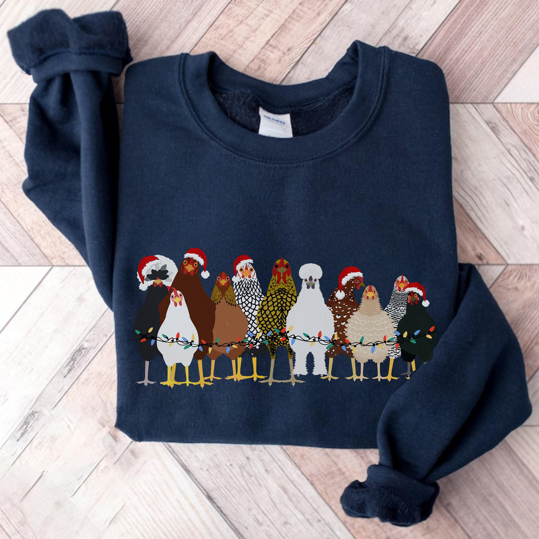 Christmas Harvest print hoodie