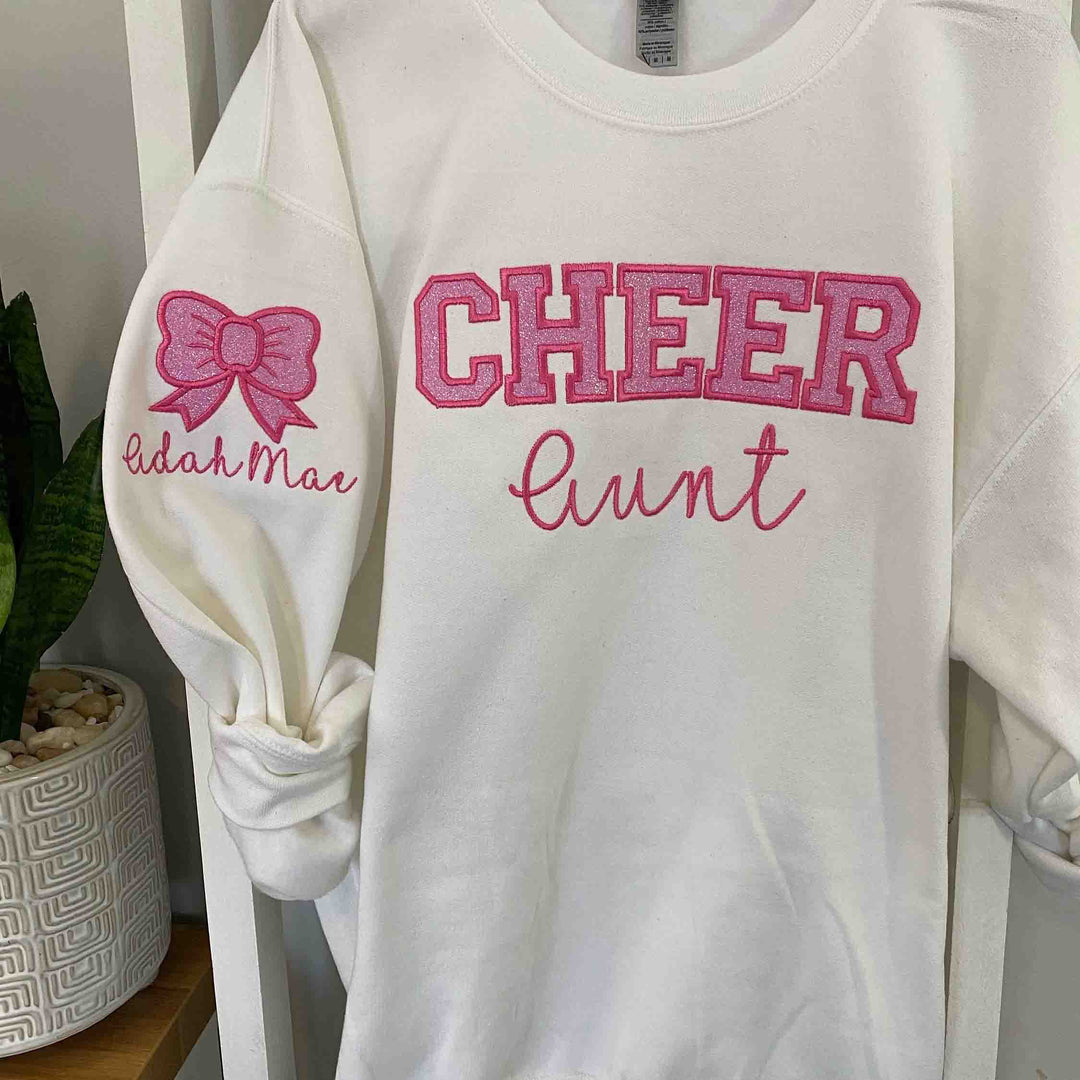 Personalized Embroidered Cheer Mom Sweatshirt | Hoodie