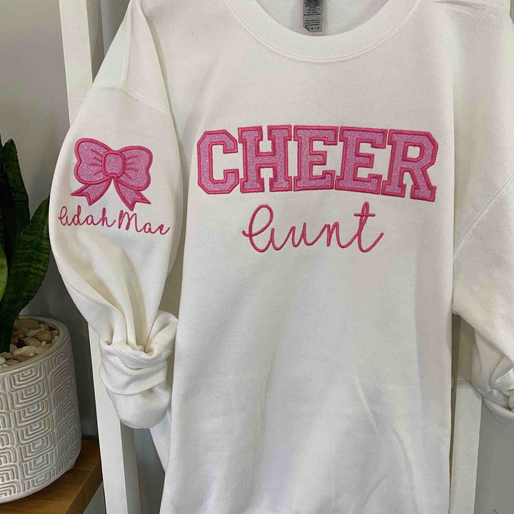 Personalized Embroidered Cheer Mom Sweatshirt | Hoodie