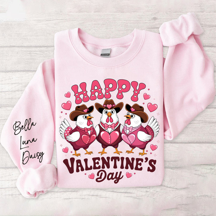Chicken Happy Valentine's Day Sweatshirt