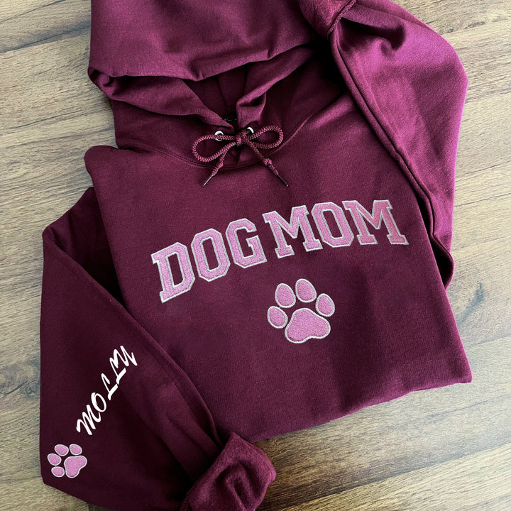 Dog Mom Embroidered Sweatshirt
