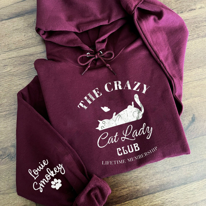 Cat lady club hoodie, crazy cat lady sweater