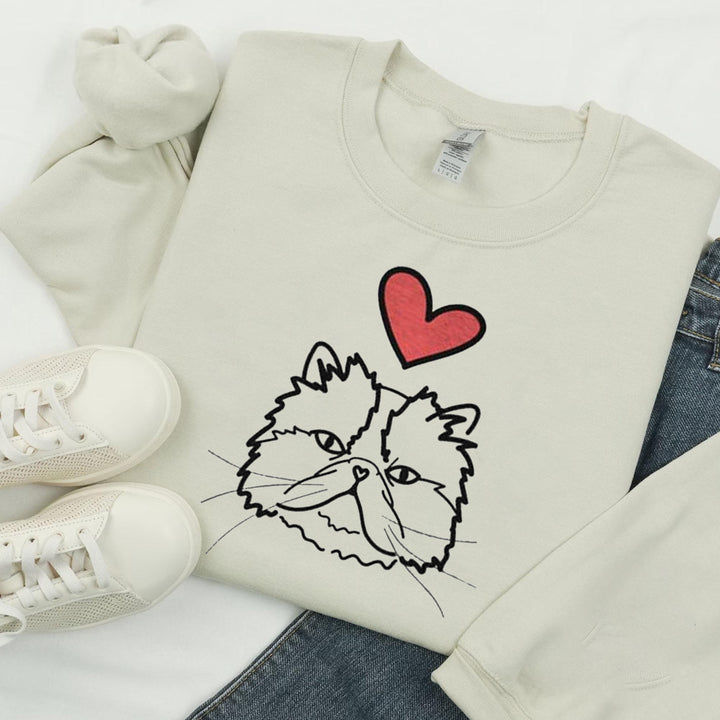 Custom Valentine's Day pet head sweatshirt