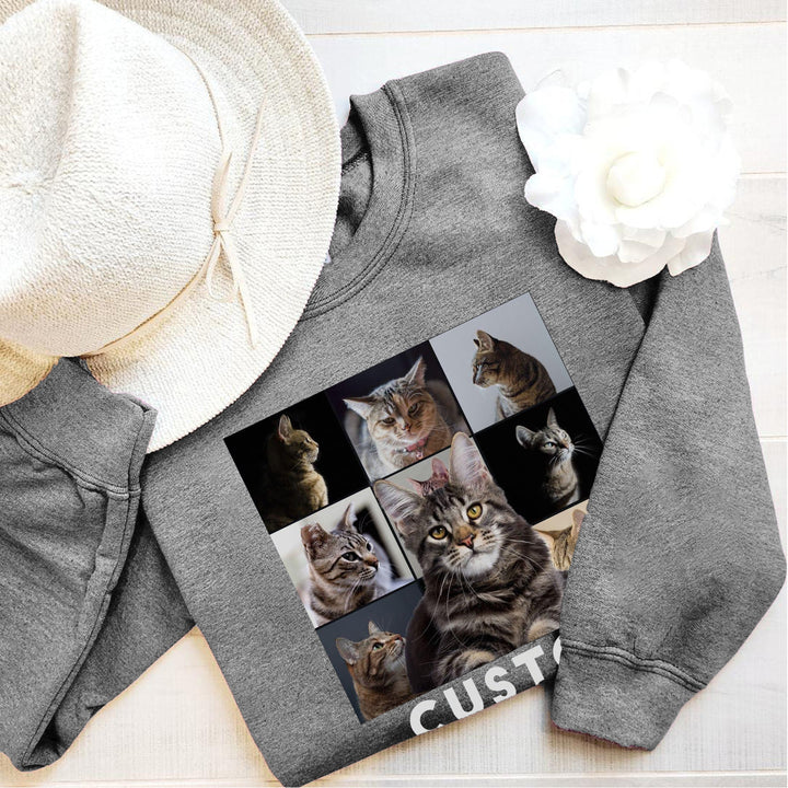 Custom Cat Photo Hoodie For Fur Parents Birthday Sweatshirt